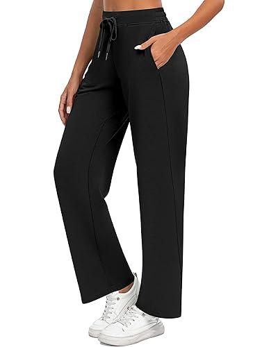 Locoowai Pack Women Sweatpants Drawstring Waist Loose Yoga Baggy