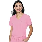 Med Couture V-Neck Chest Pocket Top, Modern Classic Fit, Moisture Wicking, Ultra Soft with 360° Stretch, SPF 50-8482