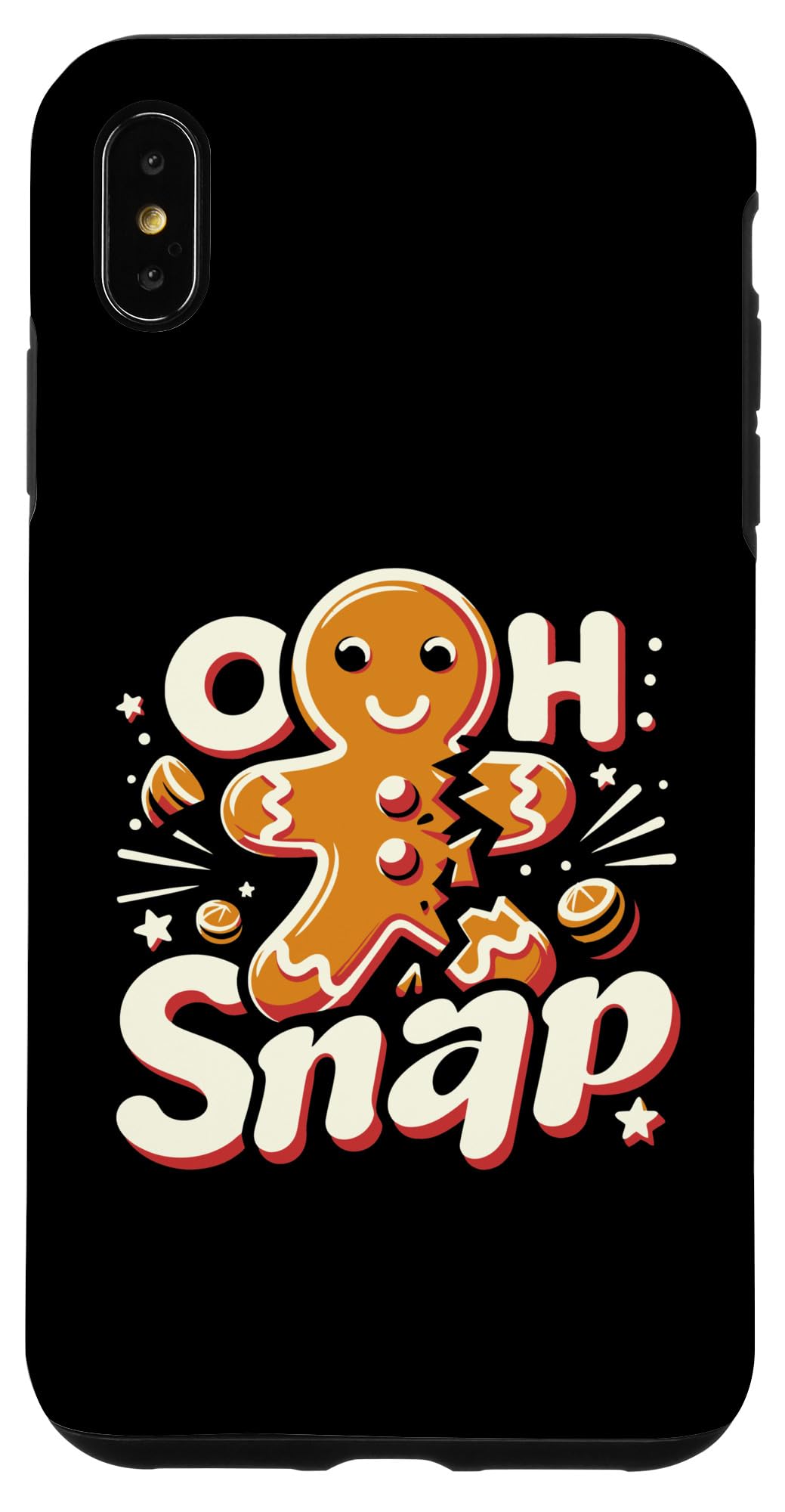 iPhone XS Max Oh Snap! Gingerbread Funny Christmas Xmas Women Men Case