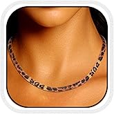 Sakytal Leopard Choker Necklace Vintage Necklaces Chain for Women