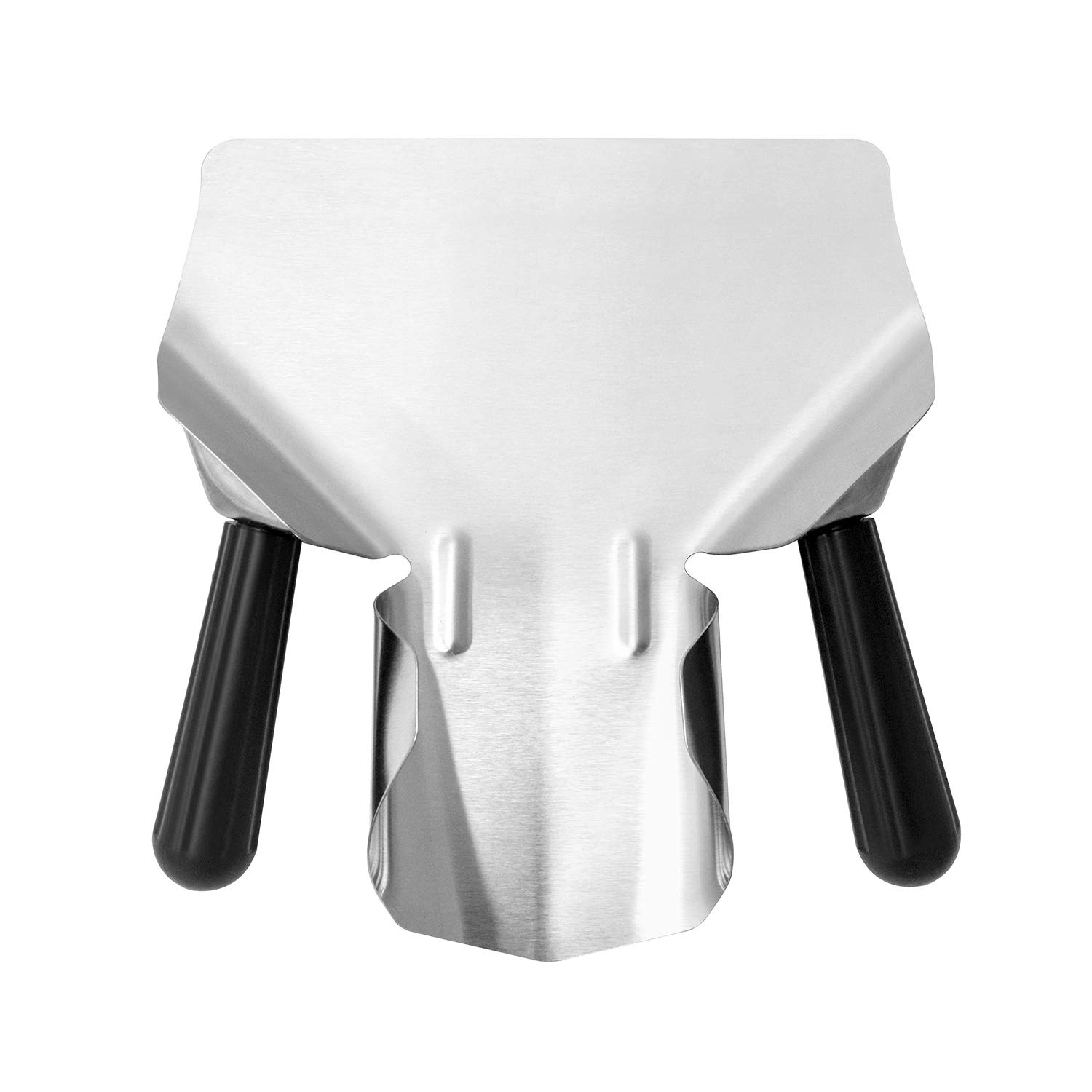 QWORK® Stainless Steel Popcorn Scoop, French Fry Scoop, Multi-Function Utility Scoop for Chip Popcorn, Ice Candy Snacks, with Double Handles, 230 x 200 mm