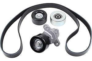 ApplianPar Belt Tensioner and Serpentine Belt Upper Lower Idler Pully for Nissan Altima 3.5 2007-2013, Maxima 2009-2014, Mura
