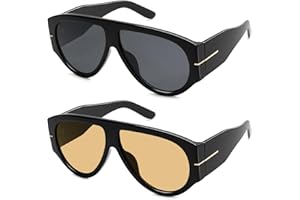 HERJOUR Oversized Retro Aviator Sunglasses Womens Mens 70s Classic Vintage Sun Glasses AR82227