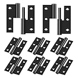 MOZCORN Lift Off Hinge 3IN Black Door Hinges,6