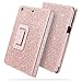 iPad Mini Case, iPad Mini 2 Case, iPad Mini 3 Case, UrbanDrama Glitter Sparkly Slim Fit Folio Stand PU Leather Case with Auto Wake/Sleep Feature Luxury Smart Cover for iPad Mini 1/2 / 3, Rose Gold