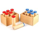 Sound Cylinder Set Montessori Sensorial Material Sound Box Early Development Toy with Wooden Box