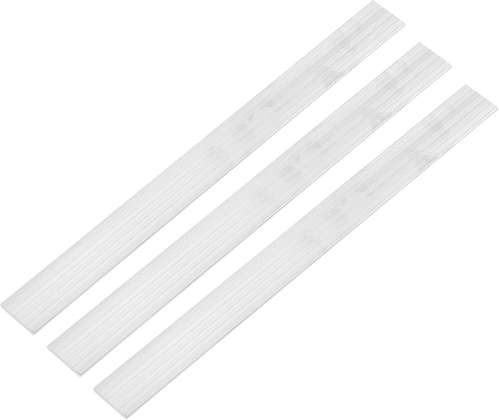 Sourcing Map 6061 Aluminum Square Flat Bar 3pcs 3mm x 25mm x 305mm