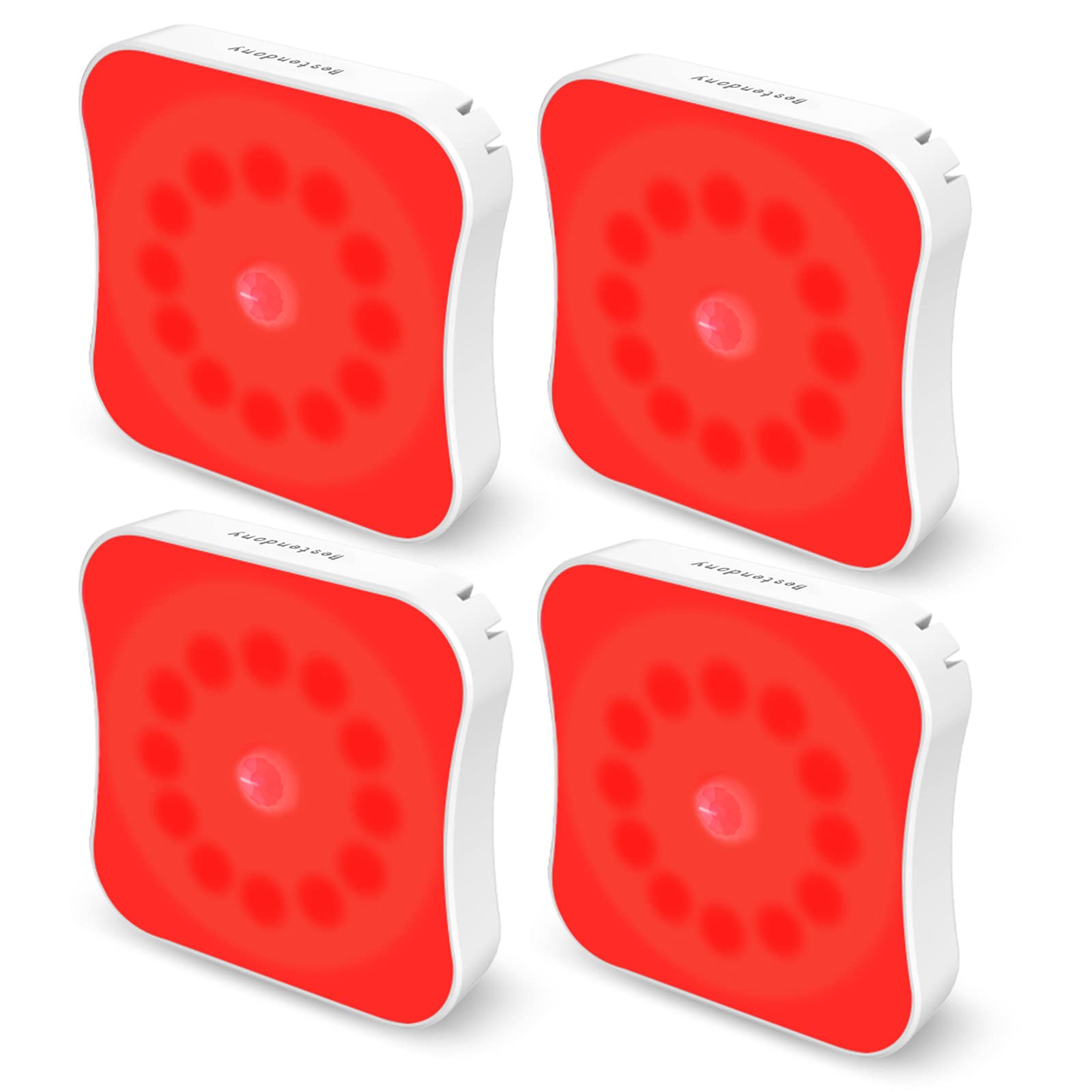 Photo 1 of Bestendony Red Light Night Lights Motion Sensor Lights Rechargeable Battery Night Lights Magnetic Red Lights for Sleep Aid, Bathroom, Bedroom, Stair, Travel, Kids Room, 4 Pack