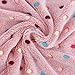 PAWZ Road Pet Dog Blanket Fluffy Fleece Fabric Soft and Cute Warm Dot Print Blanket Washable for Cats and Dogs Pink M:104 * 78cm