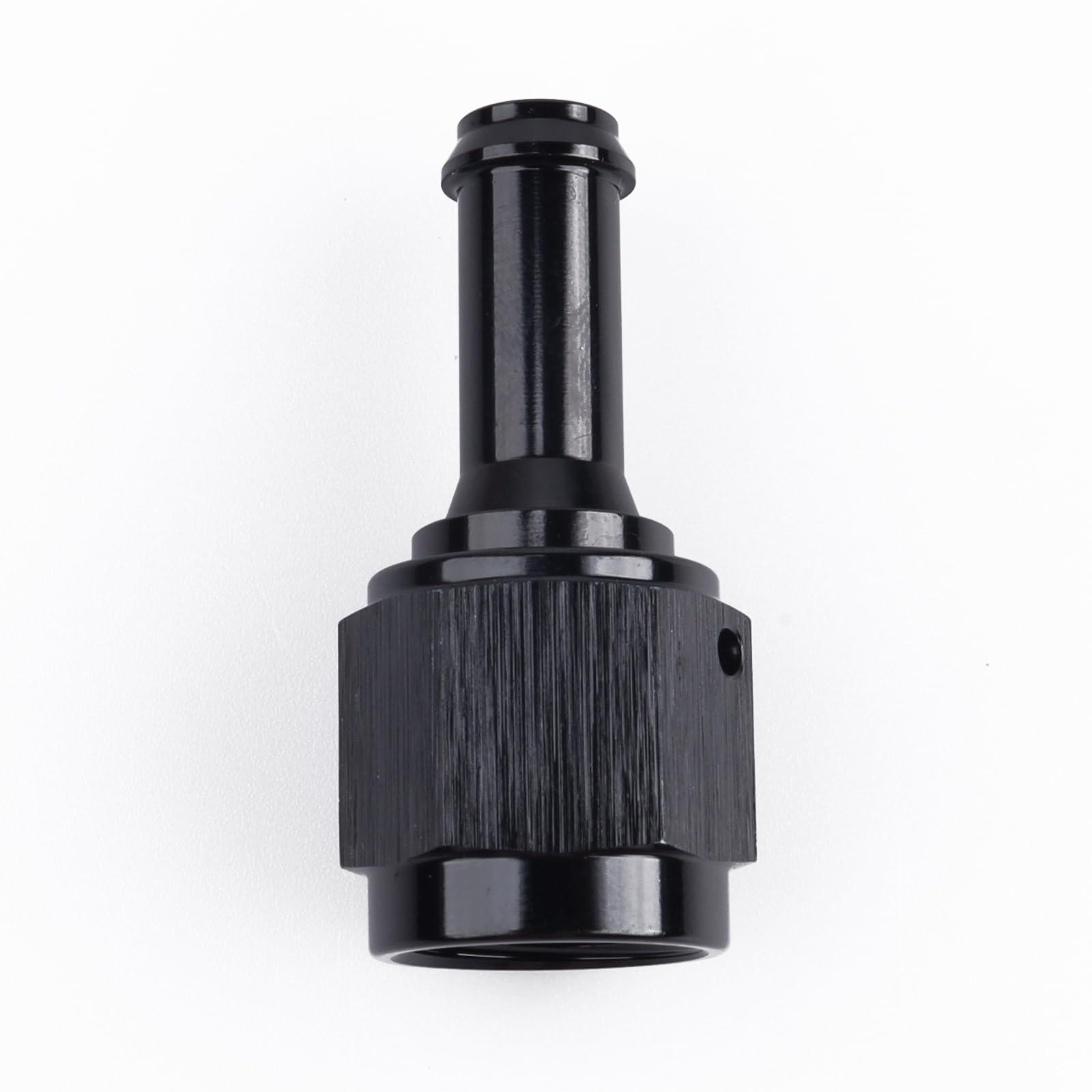 AC PERFORMANCE Black Aluminum Straight Female AN6 to 5/16" Swivel Hose Barb fitting, 6AN to 5/16 inch Barb
