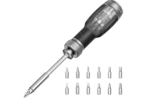 Wesdut 13-in-1 Heavy-Duty Screwdriver Set: Essential Multipurpose Tool Kit for Robust Repairs and Assembly – Ideal for Furniture, Home Decor, Bicycle Maintenance, and Large-Scale DIY Projects, Gray
