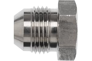 Brennan Industries 2408-10 Steel Male JIC Tube Fitting Threaded Plug, 7/8"-14 SAE Thread, 5/8" Tube O.D., 1.100" Length, 0.342" Width, 0.937" Hex