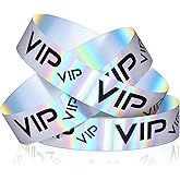 Teling 500 Pack VIP Plastic Wristbands Bracelets Party for Events VIP Custom Wristbands Plastic Bracelets Tear proof Waterproof Wrist Bands Arm Bands for Events Concerts