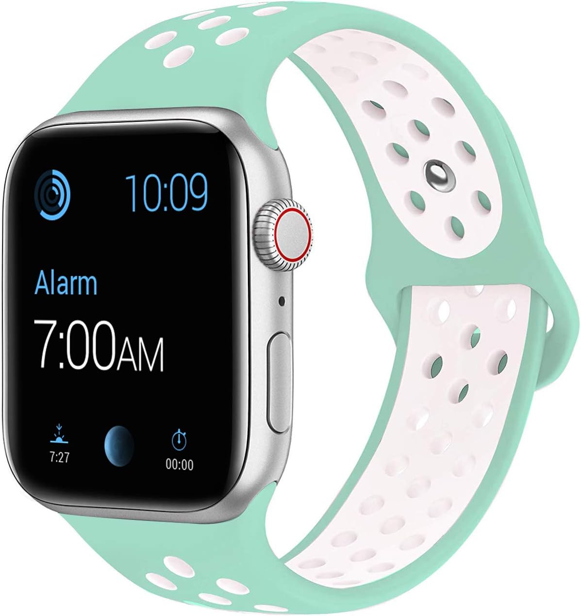 SMEECO Compatible with iWatch Band 42mm 44mm M/L,Soft Breathable Silicone Strap Replacement iWatch Bands for iWatch Series 4,Series 3, Series 2, Series 1 Sport Nike