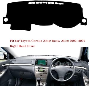 N2Qnice Car Auto Dashboard Cover for Toyota Corolla Altis/Runx/Allex 2002 2003 2004 2005 2006 2007 Right Hand Drive Dashmat Pad Carpet Dash Mat