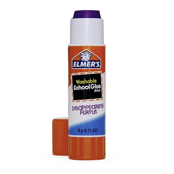 ELMER’S® DISAPPEARING GLUE STICKS, 0.21 OZ, PURPLE, PACK OF 12