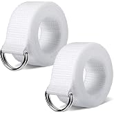 Seematn Web Football Belt 52 Inches Football Pants Belt D Ring Belts for Men Women Youth Boys Kids Girls
