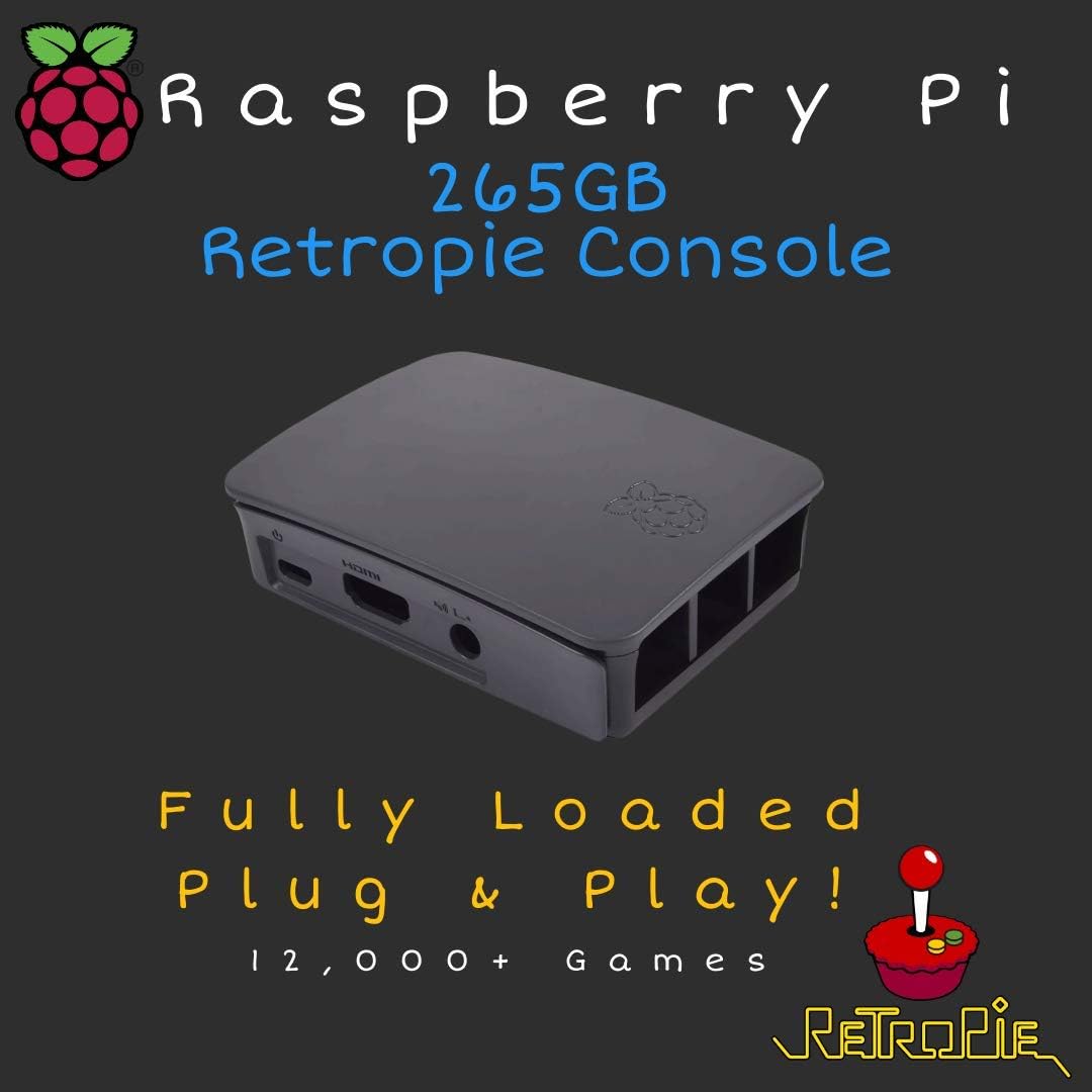 ArcadeSystems 256GB RetroPie Console - Raspberry 3B+ - Plug & Play - 12,000 Games