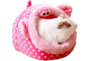 EAEDMY Guinea Pig Bed House & Hideout for Rat Bearded Dragon Hedgehog Ferret to Sleep and Hide, Guinea Pig Cage Accessories Habitat Décor (Large, 3.Pig)