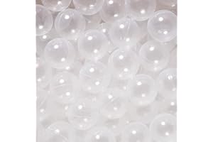 GUESVOT Ball Pit Balls for Kids, Plastic Refill 2.2 Inch Balls, 100 Pack, Bright Colors, Phthalate and BPA Free, Includes a Reusable Storage Bag with Zipper