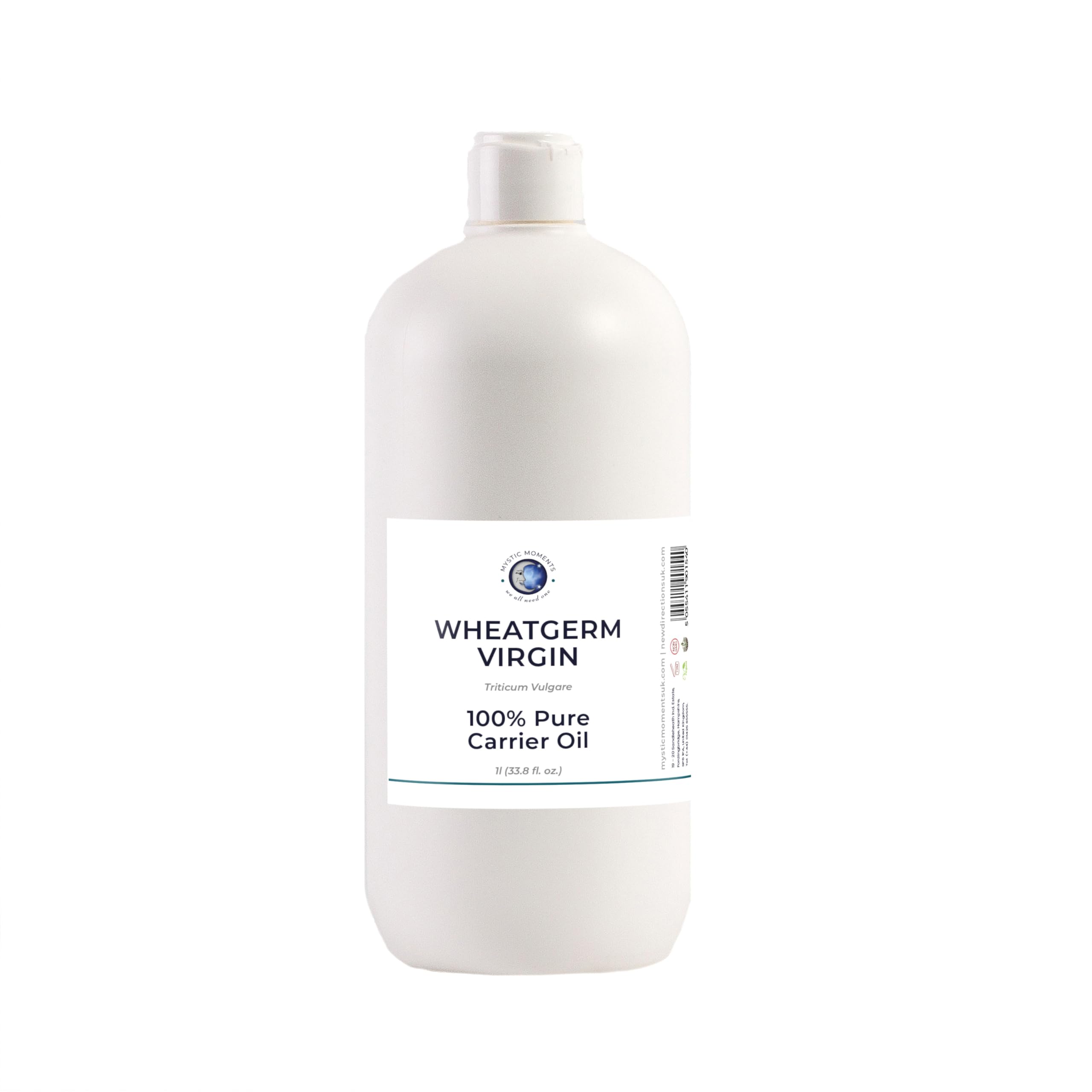 Mystic Moments| Wheatgerm Virgin Carrier Oil 1 Litre | Triticum Vulgare Germ Oil | Vitamin E Rich Nourishing Skin & Hair Care Oil | Deep Moisture & Conditioning | Massage & Aromatherapy Base — image 1