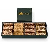 OMNIYA Delicacy &ndash; Indigo Croquant Box (40 Pieces) &ndash; Mediterranean Gourmet Sesame Snack Bar &ndash; Crispy Pistachio, Almond, Cashew &amp; Sesame Treats &ndash; Elegant Gift for Holidays, Birthdays &amp; Special Occasions