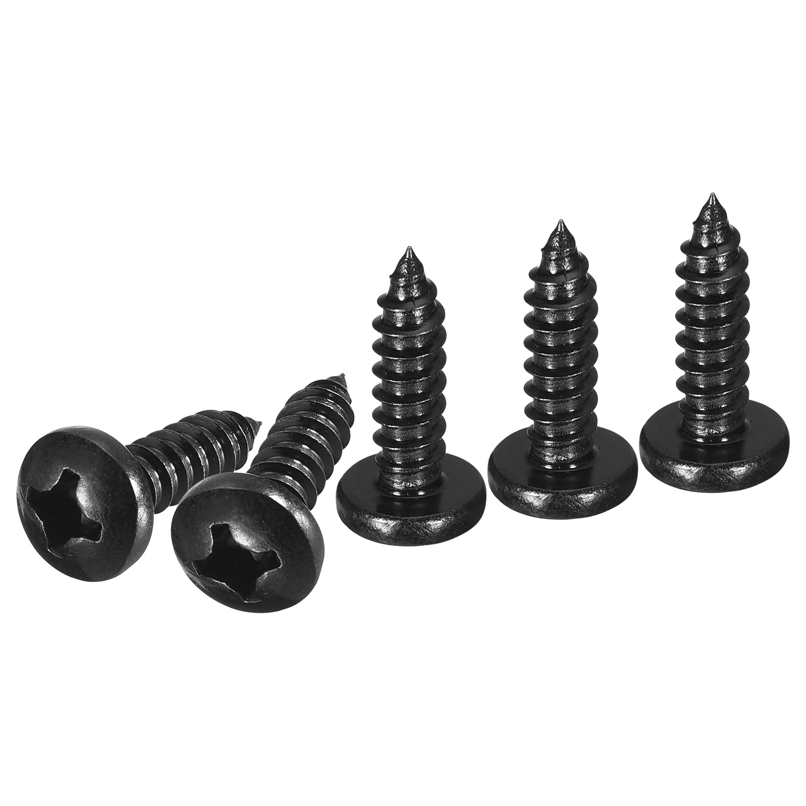 DTGN #12x3/4" Phillips Pan Head Self-tapping Screw - 50Pack - Black Oxide 304 Stainless Steel Sheet Metal Screws Wood Screws — image 1