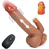 Realistic Vibrating Thrusting Dildo Vibrator Adult Sex Toy for Women 7 Thrusting & Rotation 10 Vibration & Licking Modes - 8.