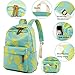 Bookbag School Backpack Girls Cute Schoolbag for 15 inch Laptop backpack set (Water blue A002 yellow pineapple)