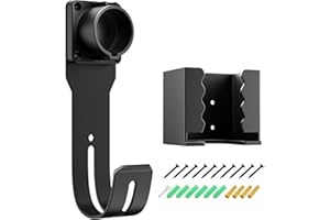 EV Charger Holder Wall Mount Kit, Ev Charging Cable Holder, EV Cable Box Organizer&J-Hook Electric Car Plug Nozzle Holster fo