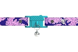 Kittyrama Botanicals Fern Cat Collar. Award Winning. Hypoallergenic, Quick Release Breakaway, Comfy & Soft. Vet Approved. Other Styles Available