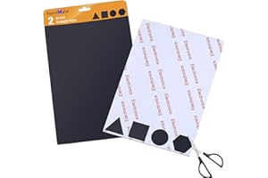 FURNIMATE Rubber Pads Non Slip, Rubber Sticky Pads 2 PCS 4x6 inch Black, Anti Slip Pads, Adhesive Rubber Sheet, Rubber Pads Self Stick for Any Furniture and Appliances