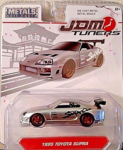 JADA 1/64 Metals JDM Tuners 1995 Toyota Supra Silver DIECAST Toy CAR in Blister Packs
