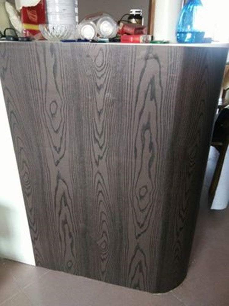 WDragon Self-adhesive Thick Dark Brown Wood Grain Textured Vinyl Decorative Paper Counter Top Paper Furniture Cabinets Wardrobe Shelf Liner Wallpaper,30cm X 200cm - Image 4