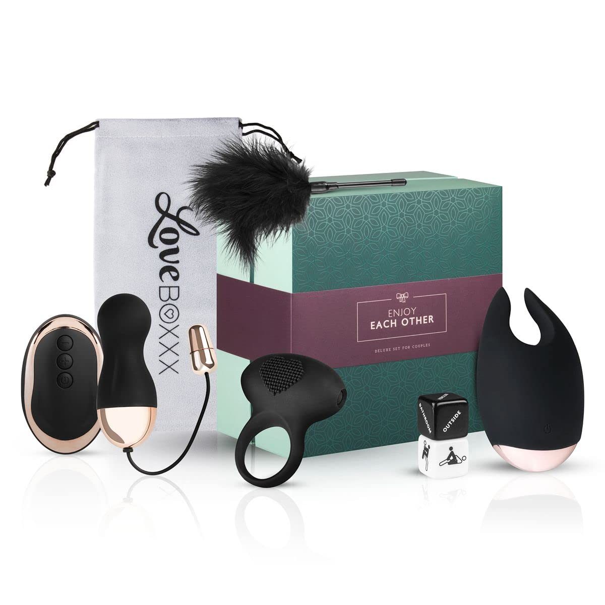 LOVEBOXXX Deluxe Erotic Gift Set, Transparent, One Size