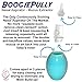 BoogiePully Baby Nasal Aspirator. Cleanable & Reusable. Anti-Back Flow Valve System Never Blows Mucus Back Into Your Baby's Nose with Continuous Squeezing. (Blue)