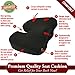 High Density Medium FIRM Premium Quality Memory Foam Seat Cushion for Coccyx Tailbone and Back Pain - Ideal for Home Office Desk Chairs, Auto Seats, Sports Stadium Seats! (Black)