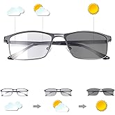 MIRYEA Photochromic Bifocal Reading Glasses Men Women Transition Sunglasses UV Protection Sun Readers 1.0 1.5 2.0 2.5 3.0 3.5