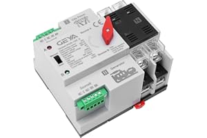 GAEYAELE Mini ATS Automatic Transfer Switch Dual Power Switch Din Rail Type (W2R 2P 100A AC220V)
