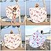DKISEE Flamingo Beach Towel Pink Thick Terry Round Beach Towel Blanket Yoga Mat with Fringe Tassels 59 inch