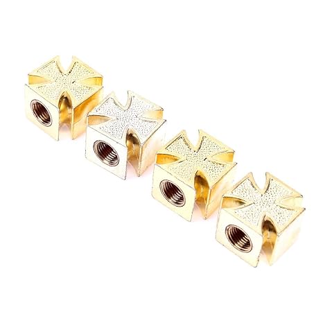 Highplus 4pcs Universal Cross Style Auto Fahrrad Reifen Rad Ventilkappen Abdeckungen