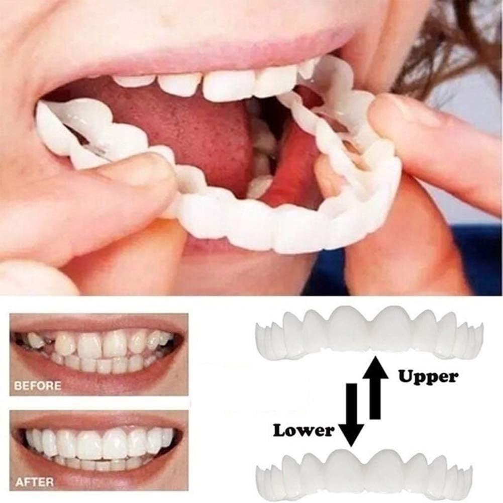 DKzyy Teeth Whitening Fake Tooth Cover Snap on Silicone DKzyy Teeth Whitening Fake Tooth Cover Snap on Silicone