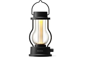 BALMUDA The Lantern | Rechargeable LED Lantern | 3 Light Modes: Candle, Amber, & Warm White | Battery Operated | Lightweight | Water-Resistant | US Version | Black​