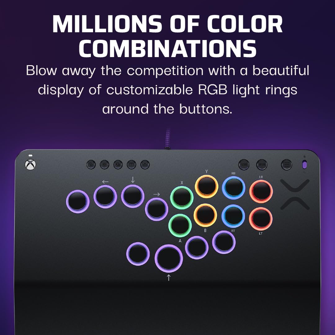 Turtle Beach Victrix Pro KO Leverless All Button Fight Stick, Officially Licensed for Xbox Series X|S, Xbox One, Windows 10/11 PC, Customizable eSports Tournament Ready Controller, Gray 6