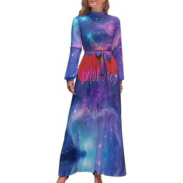 Amazon.com: Kjdfhk Glittering Universe Galaxy Thailand 星空 Maxi Dresses for  Women Long Sleeve Dress Casual Loose Party Dress : Clothing, Shoes & Jewelry