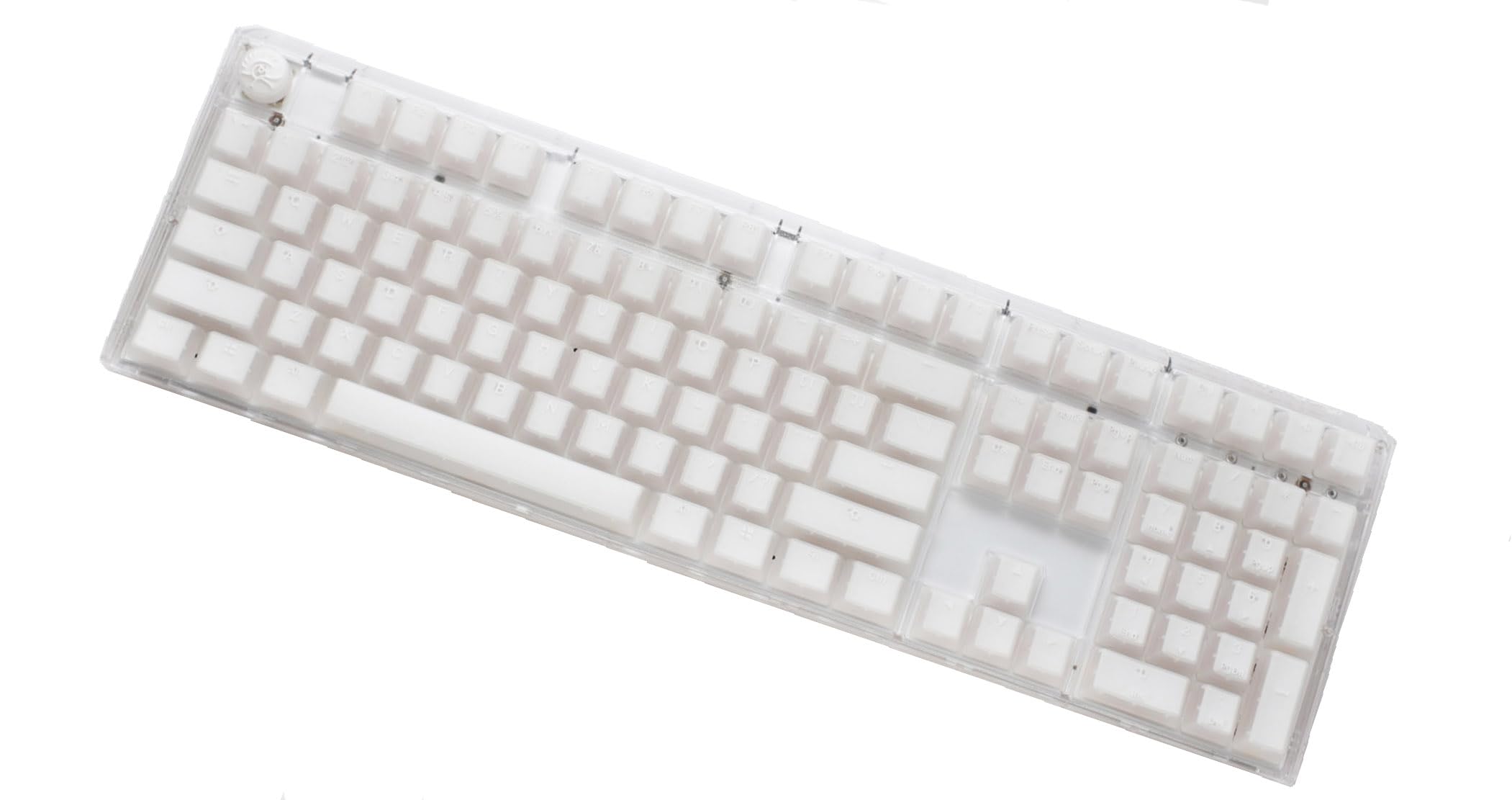 Ducky One 3 Aura Clear White Hotswap RGB Double Shot ABS Mechanical Keyboard (Cherry MX Silent Red)