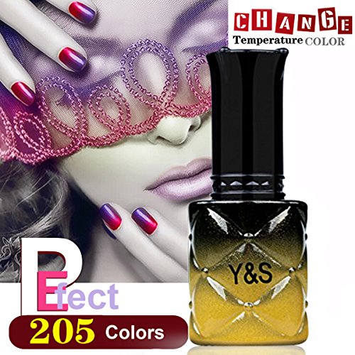 Y&S Gel Nail Polish,Temperature Color Changing Soak-off UV LED Lacquer Varnish Nail Kits Y&S Gel Nail Polish,Temperature Color Changing Soak-off UV LED Lacquer Varnish Nail Kits