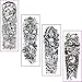 Adecco LLC 8 Sheets Full Arm Temporary Tattoos, Extra Large Fake Tattoos For Men and Women, Waterproof Body Art Stickers 19
