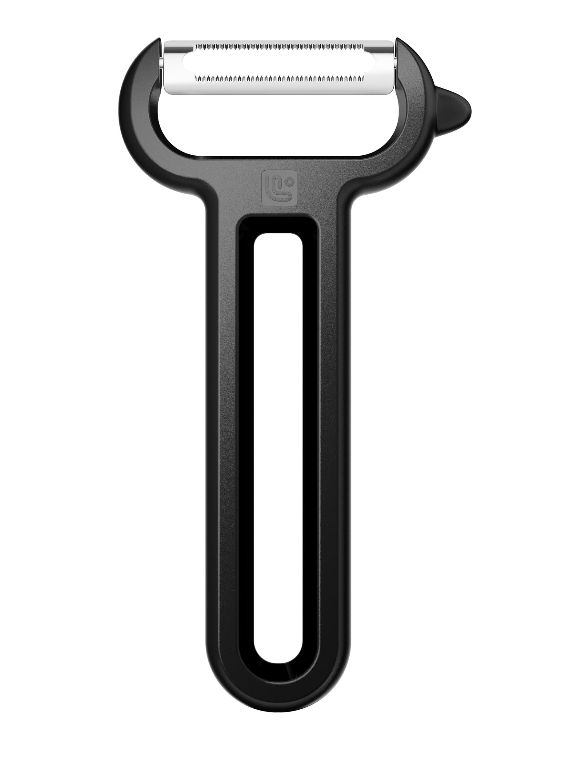 linoroso Linoroso Peeler, Serrated Cut Y-Type Thin Peeler with Tip for Fruit and Vegetable Peeling, Sharp Smooth, Comfortable Grip - Classic Black