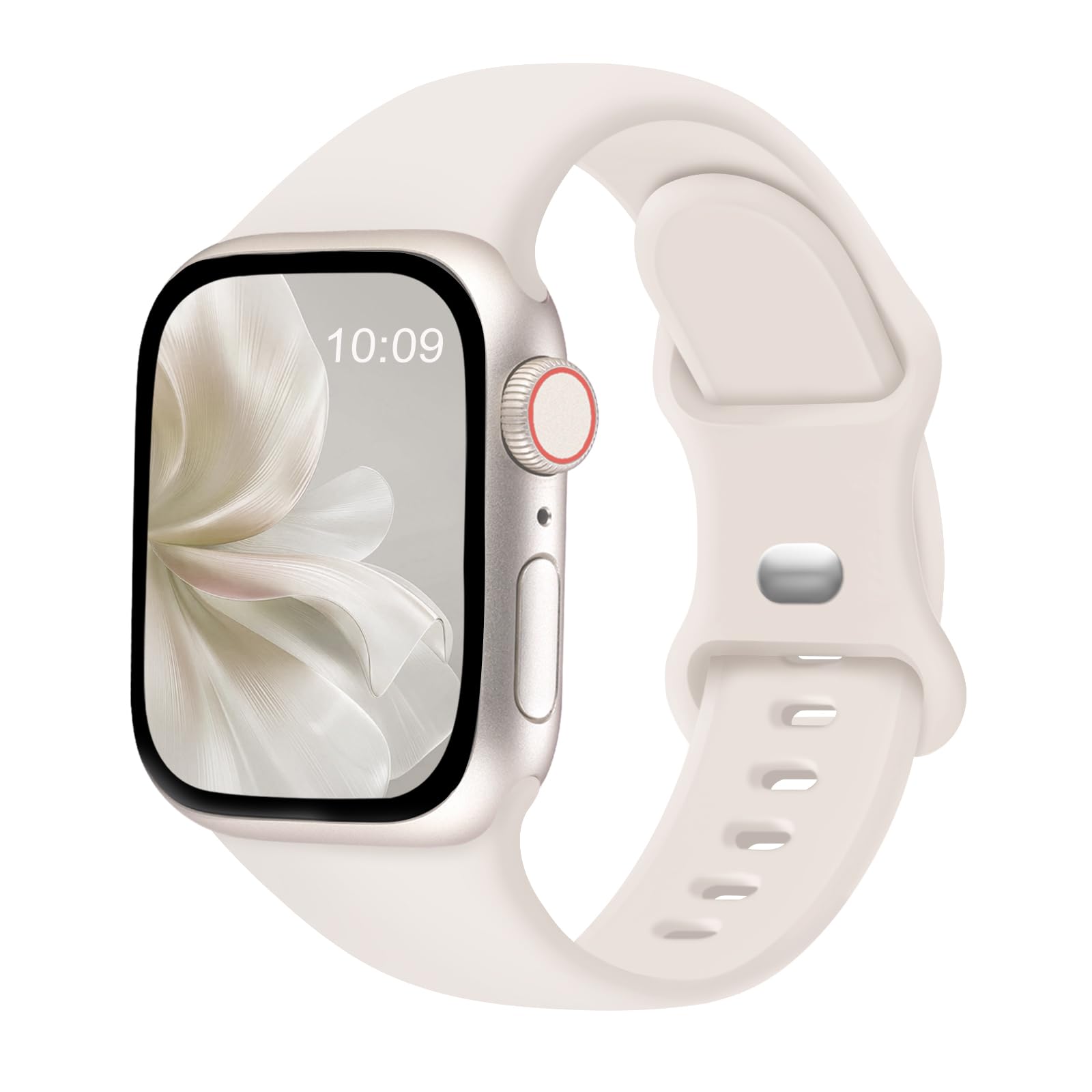 Photo 1 of CREFORT Sport Bands Compatible with Apple Watch 46mm 38mm 40mm 41mm 42mm 44mm 45mm 49mm for Women Men, Soft Silicone Accessory Strap Wristband for iWatch Series 11 10 9 8 7 6 5 4 3 2 1 SE Ultra StarLight